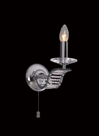 Niobe Crystal Wall Lights Diyas Armed Wall Lights